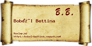 Bobál Bettina névjegykártya